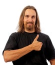 Man showing thumb up sign Royalty Free Stock Photo