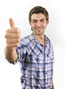 Man showing thumb up sign Royalty Free Stock Photo