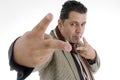 Man showing winning gesture Royalty Free Stock Photo