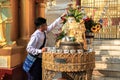 A man at shwedagon pagoda in Yangoon Royalty Free Stock Photo