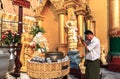 A man at shwedagon pagoda in Yangoon Royalty Free Stock Photo