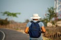 Man with backpack Royalty Free Stock Photo