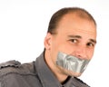 Man silenced Royalty Free Stock Photo