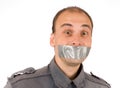 Man silenced Royalty Free Stock Photo