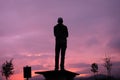 man silhouette in the countryside