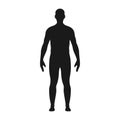 Man silhouette. Illustration of male body silhouette. Royalty Free Stock Photo