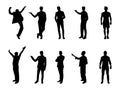 Man Silhouette Set Vector Peoples Icons