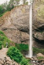 Latourell Falls waterfall along the Columbia River Gorge Royalty Free Stock Photo