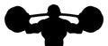 Silhouette Man Weight Lifter Body Builder Barbell
