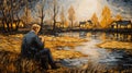 Dreamlike Portraiture Memories Of Van Gogh Sitting By The River