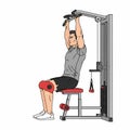 Man exercising with cable machine at gym Royalty Free Stock Photo