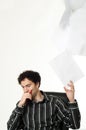 Man sitting at desk