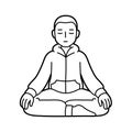 Man sitting in meditation Royalty Free Stock Photo