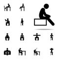 man, sitting, person icon. Man Sitting On icons universal set for web and mobile