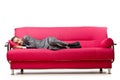 Man sitting in the sofa Royalty Free Stock Photo