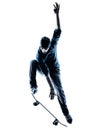 Man skateboarder skateboarding silhouette