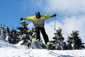 Man ski jump Royalty Free Stock Photo