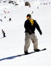 Man on ski slopes of Pradollano ski resort in Spain Royalty Free Stock Photo