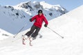 Man skiing alps Royalty Free Stock Photo