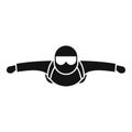 Man skydiving icon, simple style Royalty Free Stock Photo