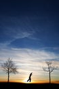 Man on slackline