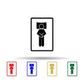 man sleep on back with arms crossed multi color icon. Simple glyph, flat vector of sleeping position icons for ui and ux, website