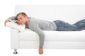 Man sleep with tablet PC Royalty Free Stock Photo