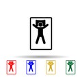 man sleeping as starfish multi color icon. Simple glyph, flat vector of sleeping position icons for ui and ux, website or mobile