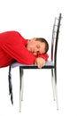 Man sleeping on the chair Royalty Free Stock Photo