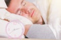 Man is sleeping at his home Royalty Free Stock Photo