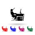 Man sleeping multi color icon. Simple glyph, flat vector of gamer icons for ui and ux, website or mobile application