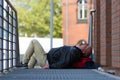 Man sleeping on the street