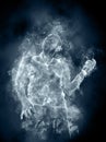 The man from a smoke Royalty Free Stock Photo