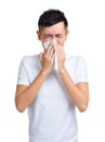 Man sneeze Royalty Free Stock Photo