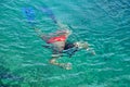 Man snorkeling at Phi Phi Island, Phuket, Thailand Royalty Free Stock Photo