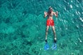 Man snorkeling at Phi Phi Island, Phuket, Thailand Royalty Free Stock Photo