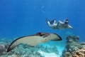 Man snorkeling in Red Sea of Egypt