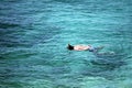 Man snorkeling in sea Royalty Free Stock Photo