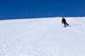 Man on a snowboard on a mountainside