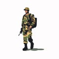 man soldier vector flat minimalistic isolated illustration