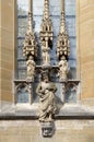 Man of Sorrows with triad, statues on the facade of St James Church in Rothenburg ob der Tauber, Germany Royalty Free Stock Photo