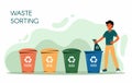 Man sorting the garbage Royalty Free Stock Photo