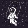 A man in a space suit. Space Vector Illustration.