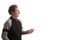 Man speaking and demostrating something Royalty Free Stock Photo