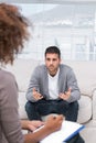 Man speaking to a therapist Royalty Free Stock Photo