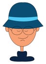 A man with blue hat vector or color illustration