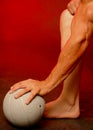 Man with sports ball Royalty Free Stock Photo