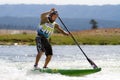 Man on a stand up paddle board