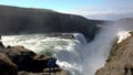 Man standing above Gullfoss waterfall