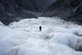 A man standing alone in Franz Josef Ice Glacier Royalty Free Stock Photo